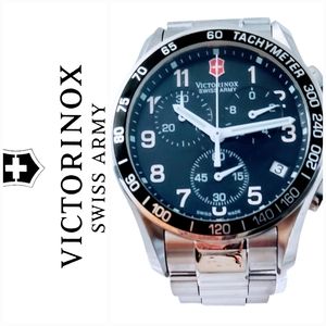 VICTORINOX SWISS ARMY 241122 CHRONO/TACHY MAN'S WATCH, NWOT